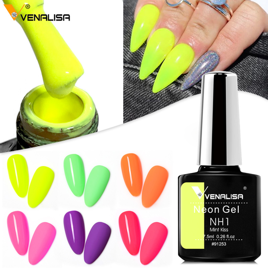 Summer Neon Color Beauty Nail Gel Polish Bright Nail Art Salon Lacquer Soak off UV LED Fluorescence Gel Nail Varnish