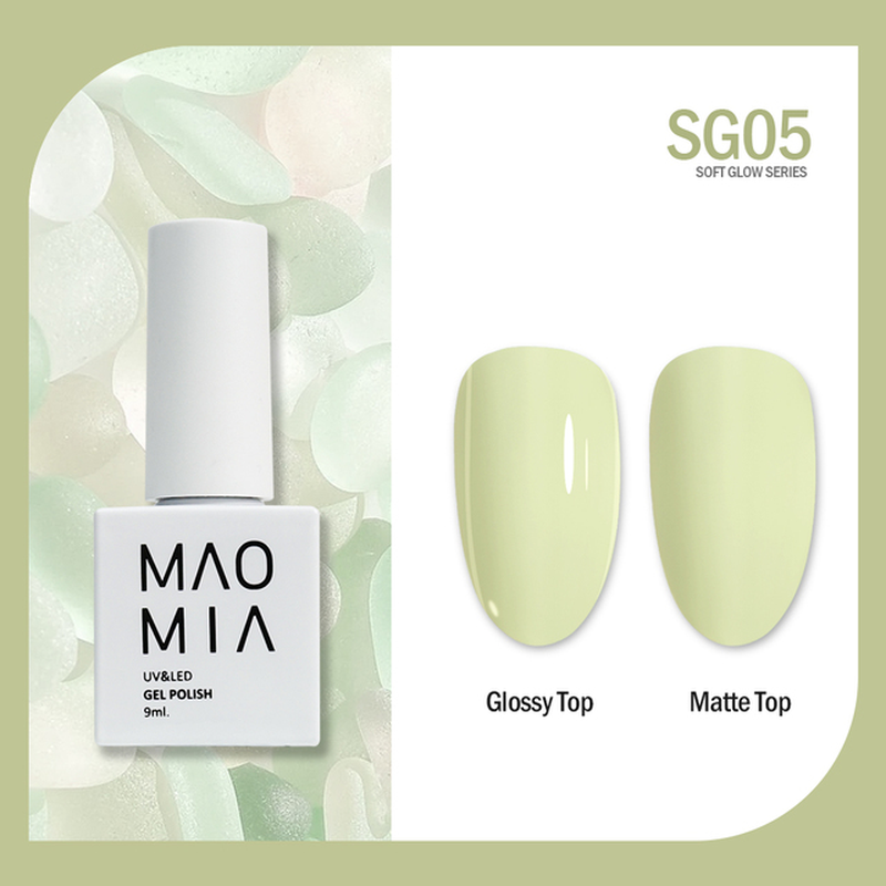 Maomia Soft Glow Gel Polish 8 Colors Soak off Uv/Led 9Ml Professional Varnish Salon Glitter Nail Paint Semi Permanent Manicure