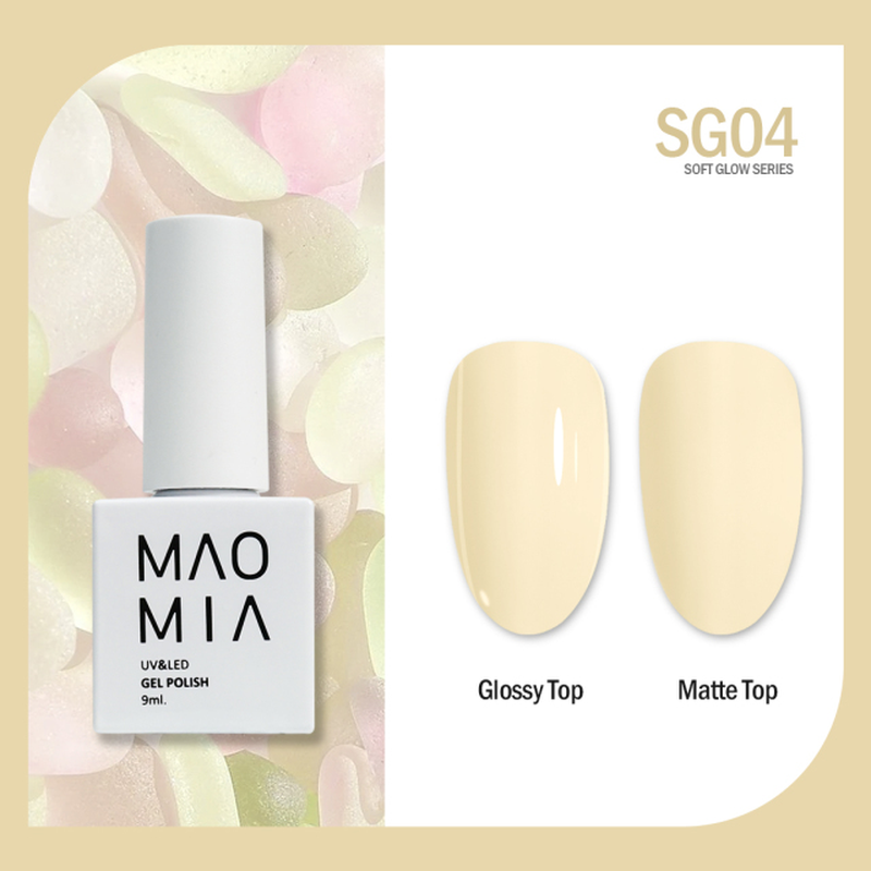 Maomia Soft Glow Gel Polish 8 Colors Soak off Uv/Led 9Ml Professional Varnish Salon Glitter Nail Paint Semi Permanent Manicure